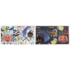 Funda De Cojín Calabaza de ghouls de halloween retro Mikitiez