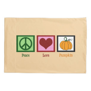Funda De Cojín Calabaza del amor de la paz