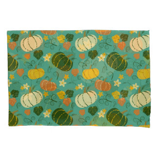 Funda De Cojín Calabazas, hojas: patrón vegetal otoñal