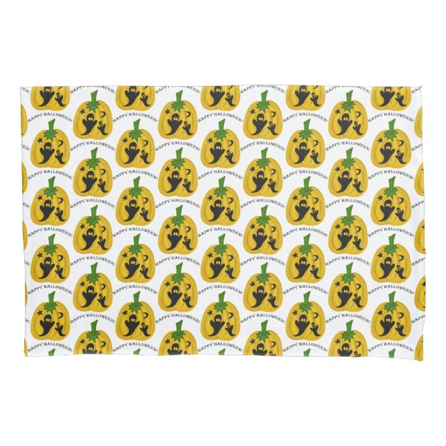Funda De Cojín Calabazas y fantasmas (Anverso)
