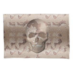 Funda De Cojín Calavera con camuflaje - Coloque la cabeza aquí