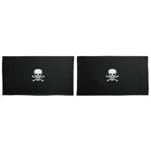 Funda De Cojín Calavera y cojines negros
