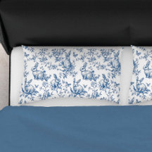Cama Chinoiserie de primavera Bunny Blue