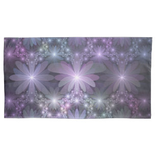 Funda De Cojín Cama de flores arte abstracto fractal brillante de