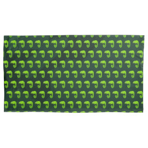 Funda De Cojín Camaleón lindo verde