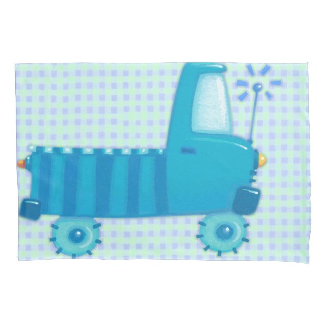 Funda De Cojín Camión azul (Anverso-izquierdo)