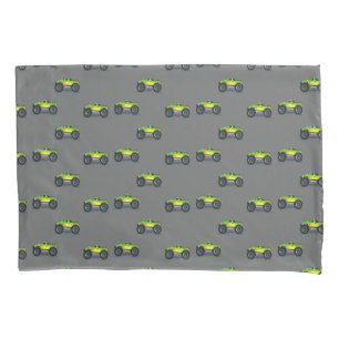 Funda De Cojín camiones monstruo en gris