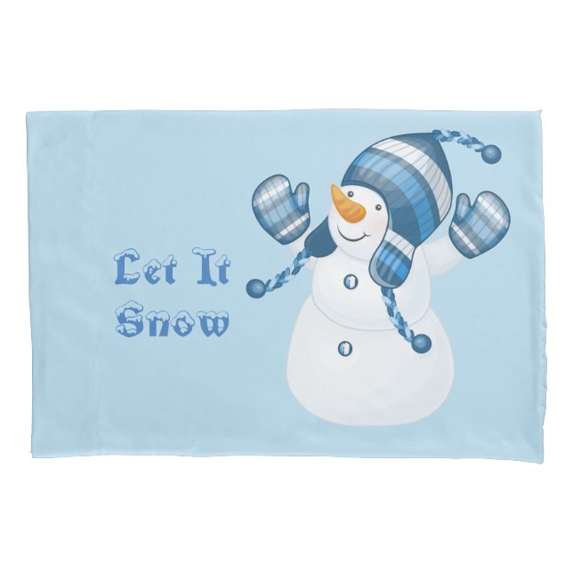 Funda De Cojín Camisón de vacaciones de invierno-Snowman (Anverso)