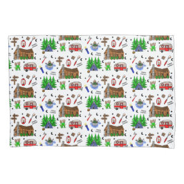 Funda De Cojín Camping o camping de temática media feliz