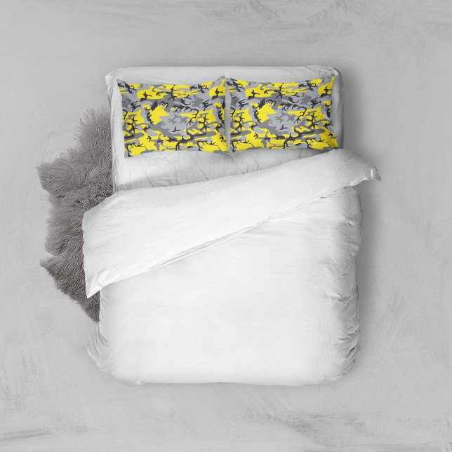 Funda De Cojín Camuflaje amarillo y gris, ejército, ejército (Subido por el creador)