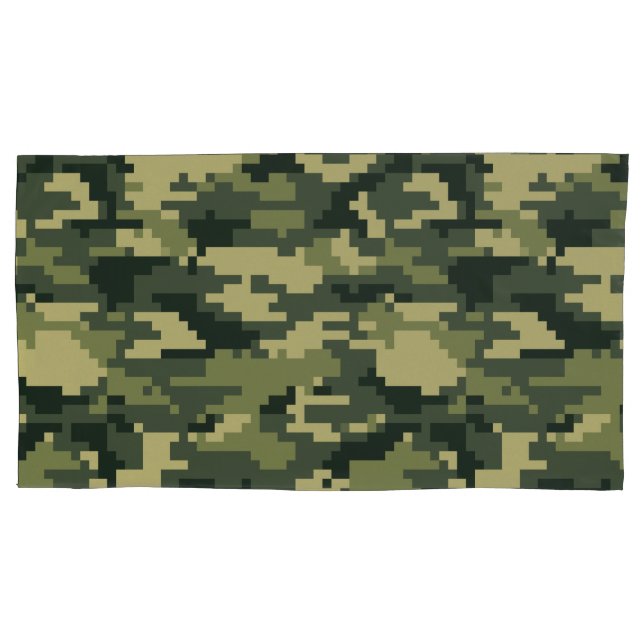 Funda De Cojín Camuflaje de madera digital Pixel de 8 bits / Camo (Anverso-izquierdo)