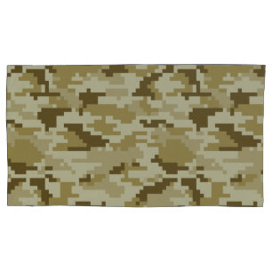 Funda De Cojín Camuflaje digital del desierto Pixel de 8 bits / C