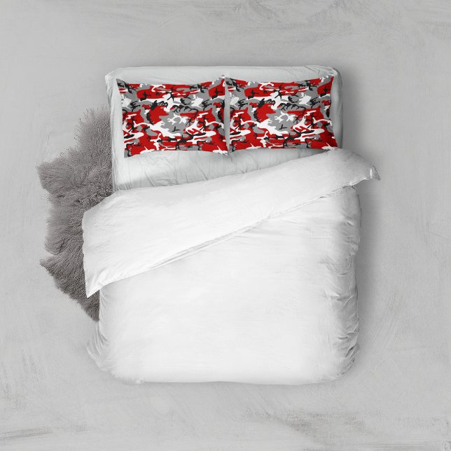 Funda De Cojín Camuflaje rojo y gris, ejército (Subido por el creador)