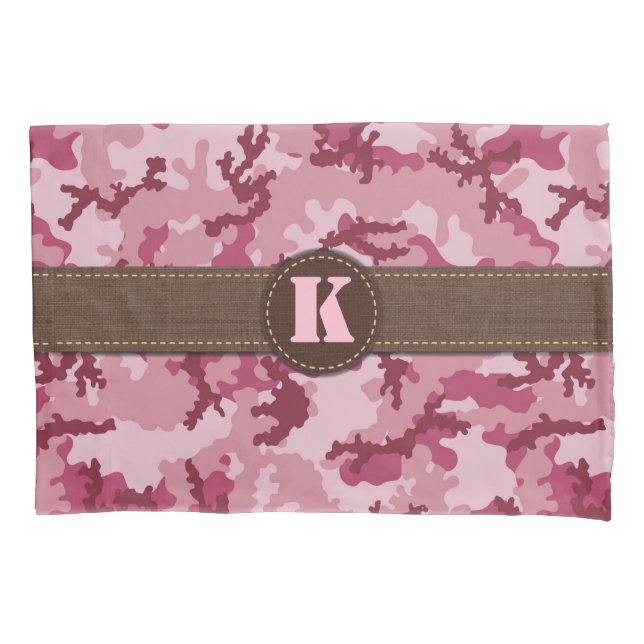 Funda De Cojín Camuflaje rosa (Anverso)