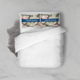 Funda De Cojín Camuflaje rosa y verde Tu nombre Personaliza