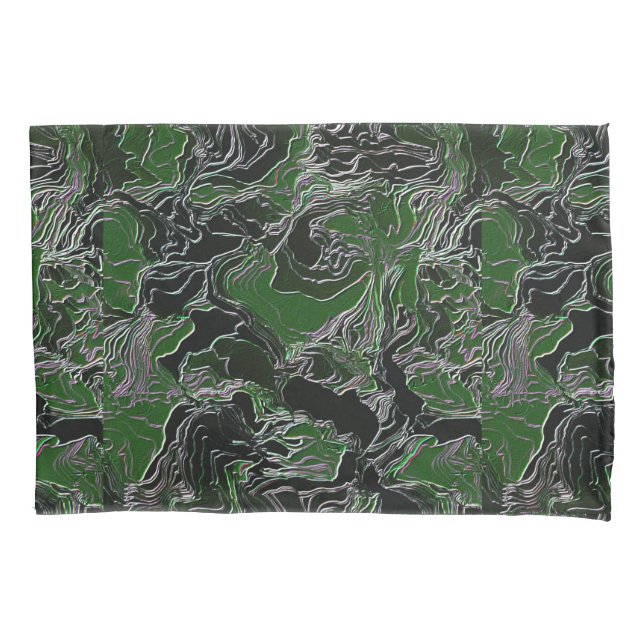 Funda De Cojín Camuflaje verde funky (Anverso)
