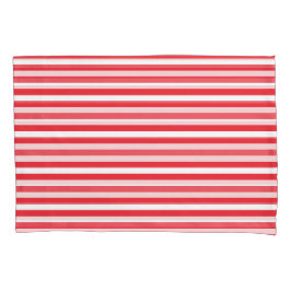 Funda De Cojín Caña de Caramelo Rojo y Blanco Rayado Horizontal S