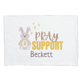 Funda De Cojín cáncer infantil. Personalizado rezar para apoyar a