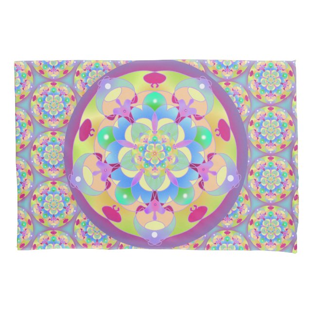 Funda De Cojín Canción arcoiris Mandala (Anverso)