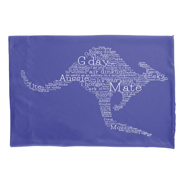 Funda De Cojín Canguro hecho de jerga australiana (Anverso)