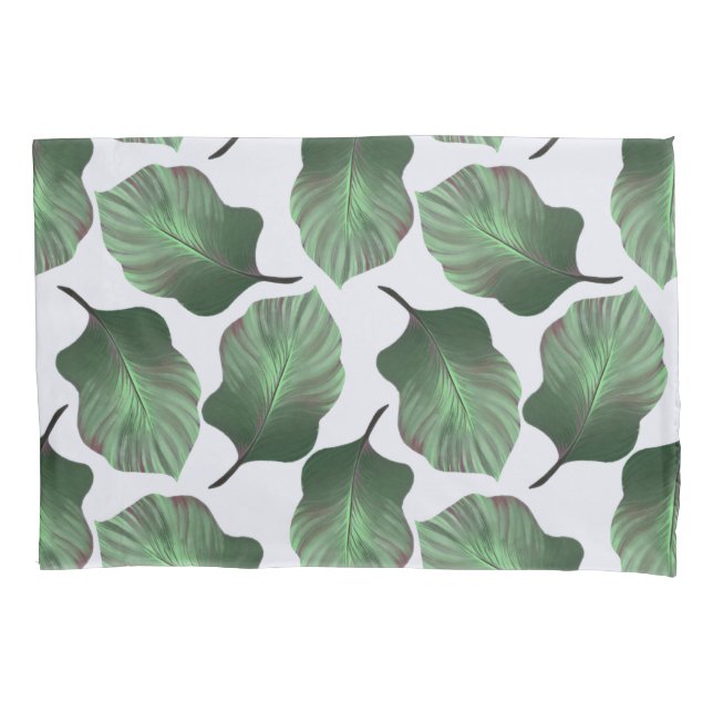 Funda De Cojín Canna Tropicanna Tropical Leaves, Verde (Anverso)