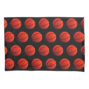 Funda De Cojín Canteras de baloncesto Naranja Malla negra
