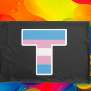 Funda De Cojín "Capital T de Orgullo Trans Almohadón Set