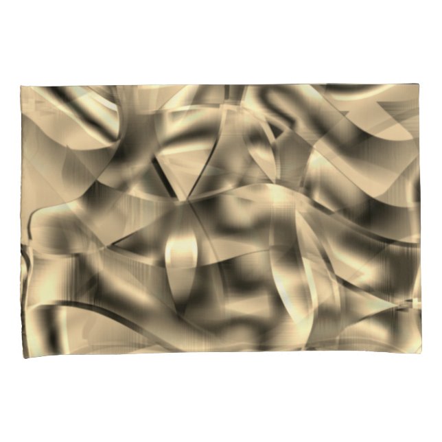 Funda De Cojín Caqui curvo o beige con tonos llamativos (Anverso-Derecho)