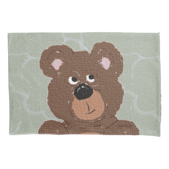 Funda De Cojín Cara del oso de peluche (Anverso)
