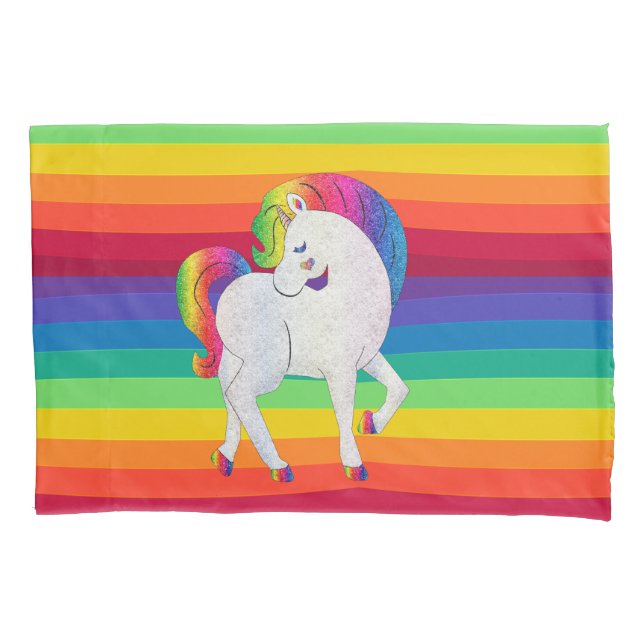 Funda De Cojín Caramelos de almohada de la chica singulares Rainb (Anverso)