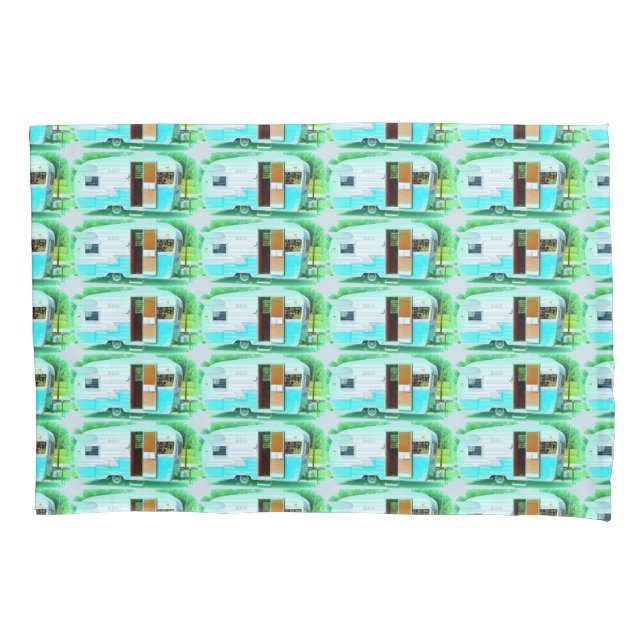 Funda De Cojín Caravana gitana clásica de remolques de época (Anverso)