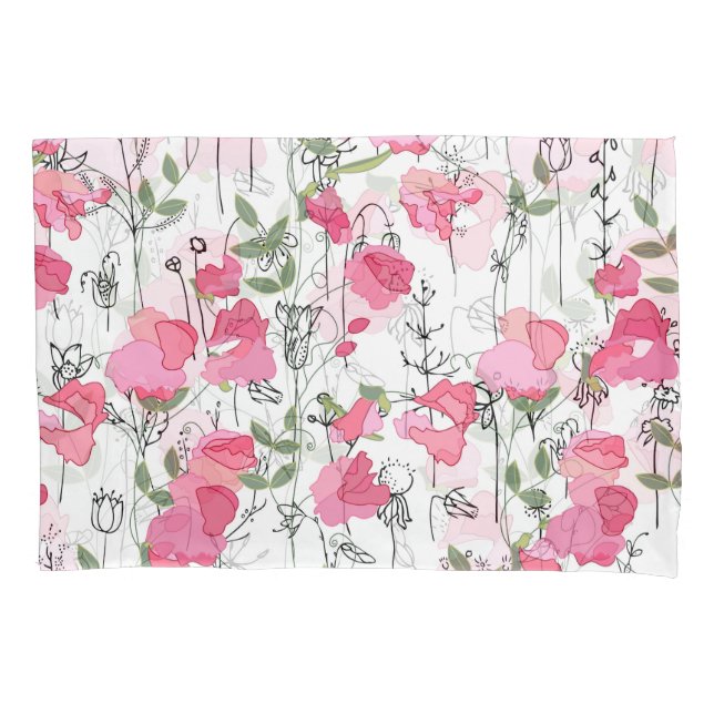 Funda De Cojín Cariño: Textura de verano floral. (Anverso)