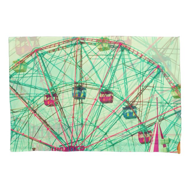 Funda De Cojín Carnaval de verano retro pop (Anverso)