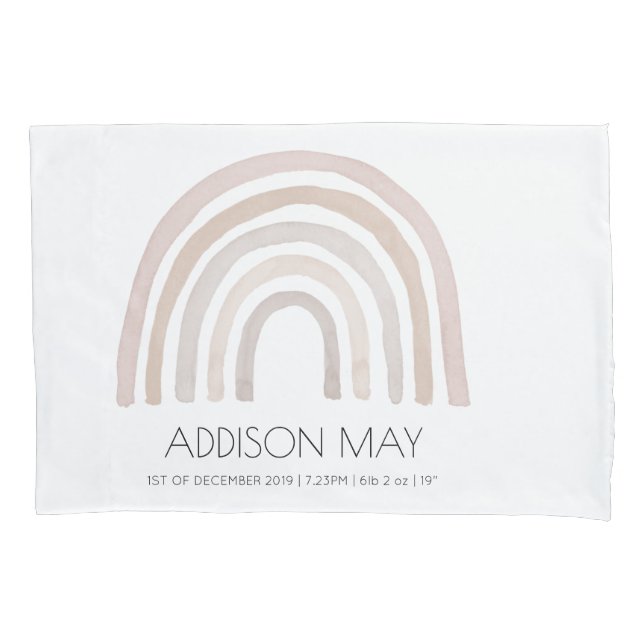 Funda De Cojín Cartucho para bebé arcoiris, arco iris negro y neu (Anverso)