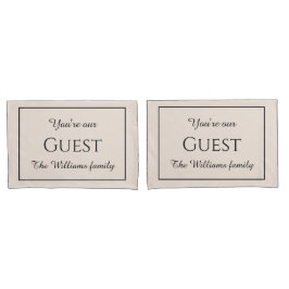 Funda De Cojín Casas de almohada monogramadas para invitados