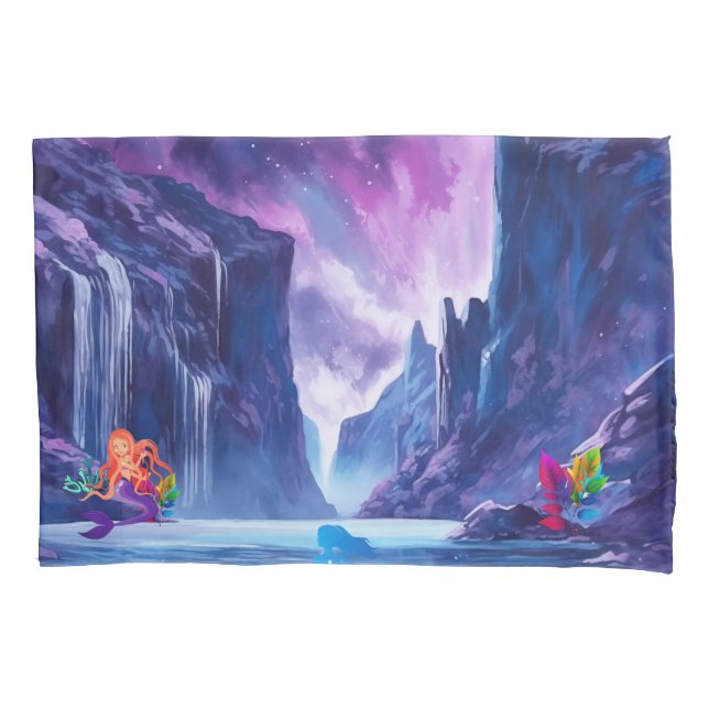 Funda De Cojín cascada con sirenas (Anverso)