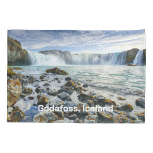 Funda De Cojín Cascadas Godafoss, Islandia