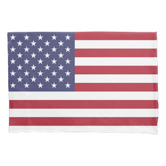 Funda De Cojín Caseta de almohada única patriótica con bandera de