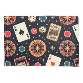 Funda De Cojín Casino pattern theme on black