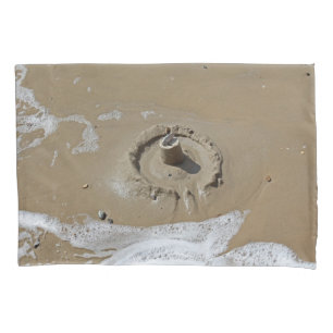 Funda De Cojín Castillo de arena y cáscaras