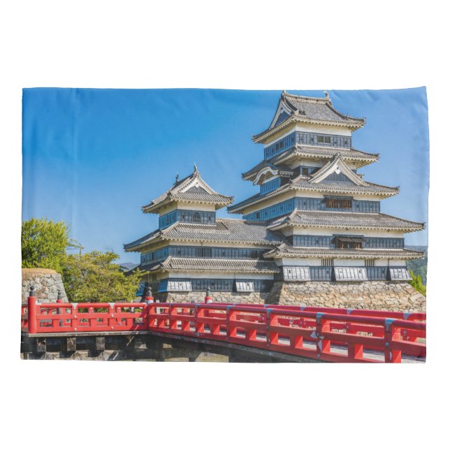Funda De Cojín Castillo y puente de Matsumoto (Reverso)
