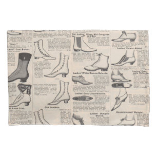 Funda De Cojín Catálogo de zapatos de mujeres de la época - Moda