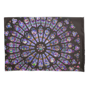 Funda De Cojín Catedral de Notre Dame Ventana Rosa de París