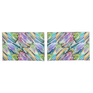 FUNDA DE COJÍN CATEGORÍA CINTAS INCLINANDO DISEÑO DE ARTE ABSTRAC