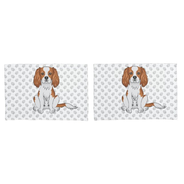 Funda De Cojín Cavalier King Charles Spaniel & Patas de Blenheim (Anverso - Set)