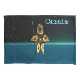 Funda De Cojín Cazador inuit fractal