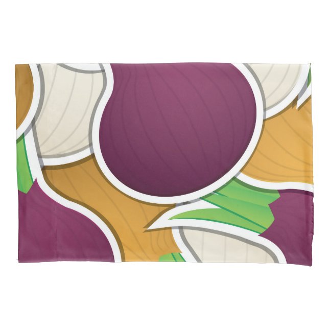 Funda De Cojín Cebollas mixtas funky (Anverso)