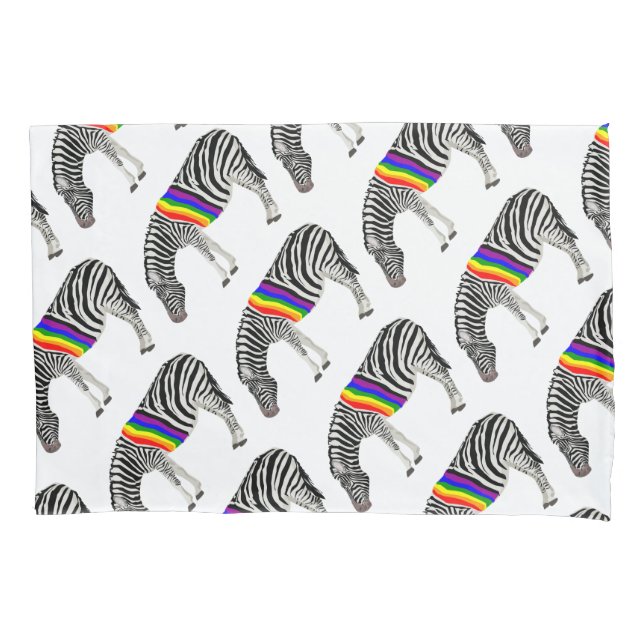 Funda De Cojín Cebra de LGBT (Anverso)