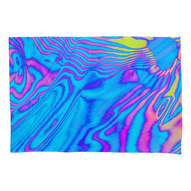 Funda De Cojín Cebra Psicodélica a rayas: Backgr Neon Fluorescent (Anverso)