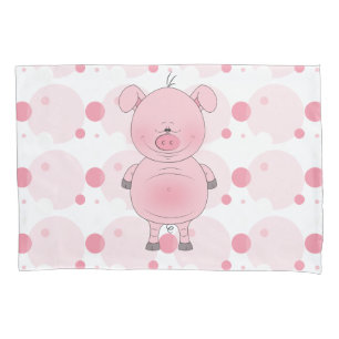 Funda De Cojín Cerdo lindo del dibujo animado